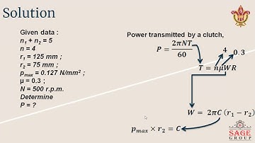 Multi plate clutch numerical problem