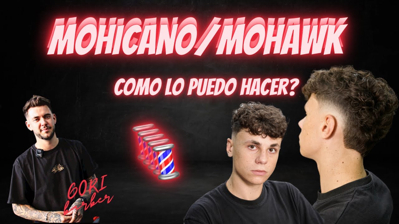 Mohicano / MOHAWK  Como cortar?  Cortar cabello rizado. Hacer un degradado en pico. GORI BARBER