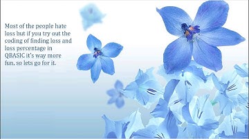 Coding of finding loss and loss percentage in QBASIC