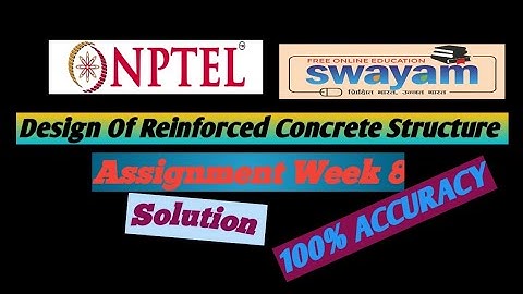 NPTEL ।। Design Of Reinforced Concrete Structure ।। ASSIGNMENT WEEK 8 ।। 2023  #youtubeshorts #viral