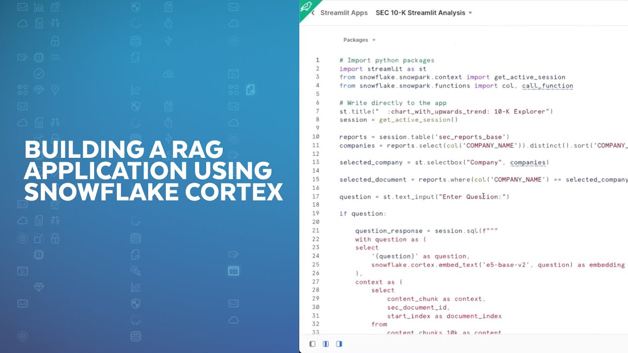 Building A Retrieval-Augmented Generation (RAG) Application Using Snowflake Cortex And Streamlit
