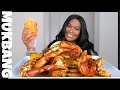 GIANT DUNGENESS CRAB LEGS + SEAFOOD BOIL MUKBANG | STORY TIME
