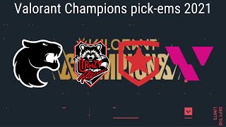 Valorant Champions 2021 Pick- ems