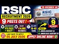 RSIC Recruitment 2026 | Rajasthan Junior Assistant & Junior Sales Assistant Vacancy 2026 |