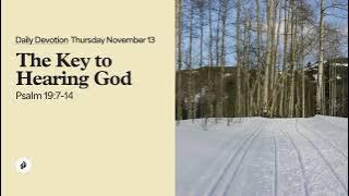 The Key to Hearing God – Daily Devotional