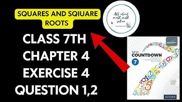 class 7th maths chapter 4 squares and square root