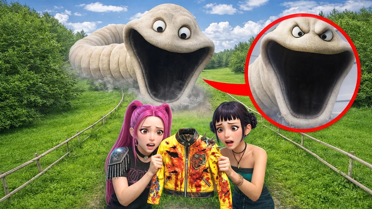 My drone filmed HUNGRY WORM On The Road In Real Life at 3AM!