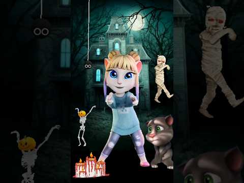 Angela And Tomtom In Haunted House Tiktok Cosplay Gaming Challenge Shorts