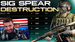 The SIG SPEAR goes CRAZY on CUSTOMS - Escape From Tarkov