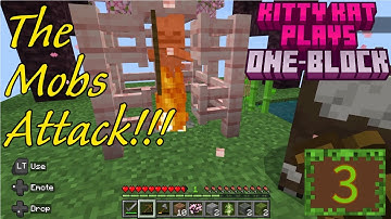 Kitty Kat Plays One Block - Video 3 #minecraft #oneblock #kittykat #skeleton  #minecraftmobs
