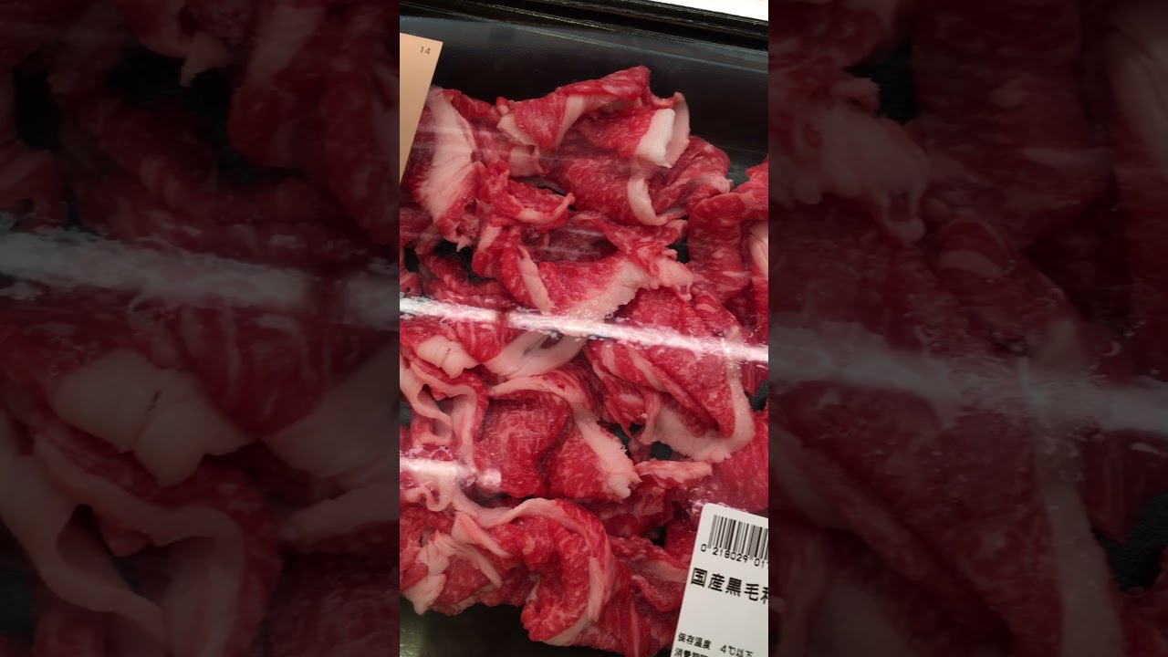 Imported American beef, Japanese black beef               アメリカ産輸入牛肉、国産黒毛和牛
