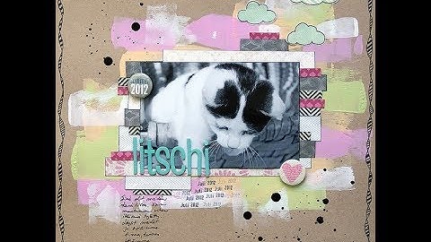 Background with brayer and acrylic paint