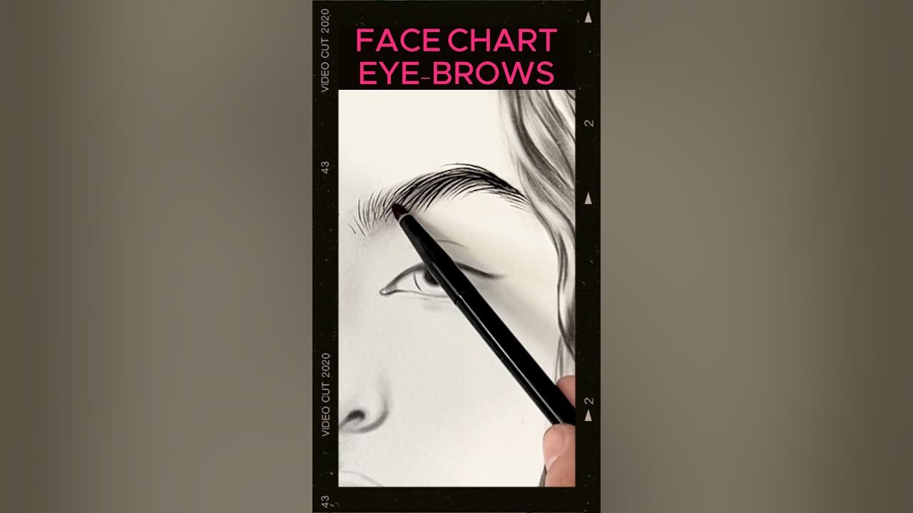 How to do eyebrows How to draw eyebrows on face chart YouTube