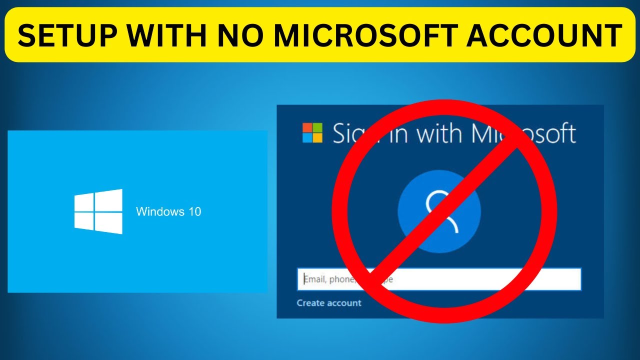 How To Setup Windows 10 Without A Microsoft Account YouTube