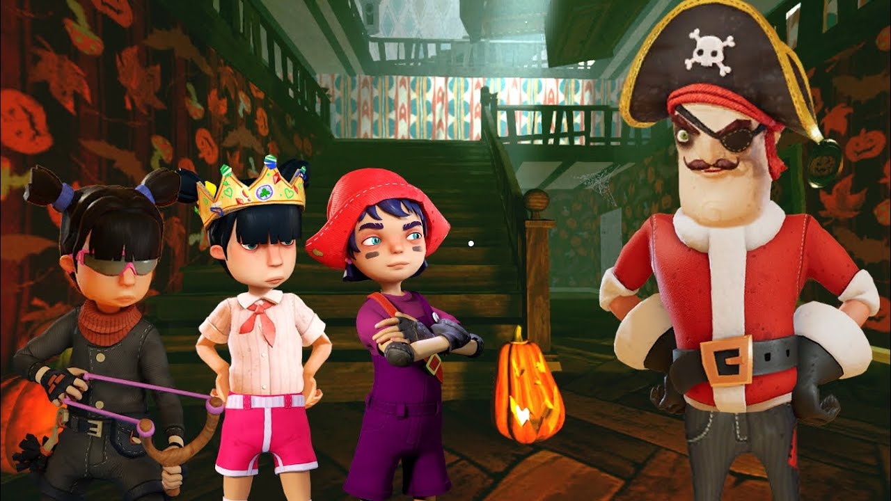 SCOUTS AND BRAVES VS PIRATE SCARY NEIGHBOR - SECRET NEIGHBOR