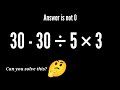 30-30÷5×3=? Can You Beat This Math Challenge? @educationalstream-z4h | Simplify Algebraic Expression