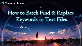 How to Batch Find & Replace Keywords in Text Files  | Ninetu File Batcher