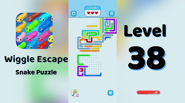 🎮 Wiggle Escape Level 38 Walkthrough | Snake Puzzle Challenge 🐍 | SolutionGuruji