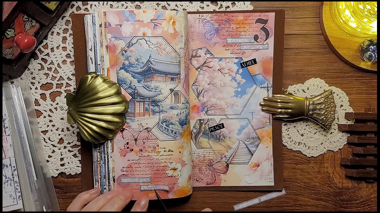 꽃따라 바람 따라🌸|다꾸 다이어리꾸미기 ASMR