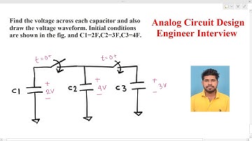 Analog Circuit Design engineer interview _Draw voltage waveform of each capacitor