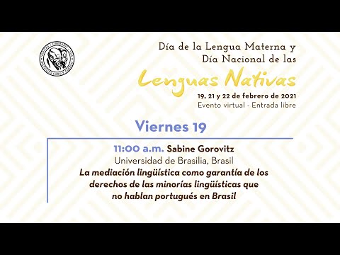 Día de las Lenguas Nativas 2021 - Sabine Gorovitz Día de las Lenguas Nativas 2021 - Sabine Gorovitz