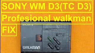 Sony Wm D3 tc D3 Professional Walkman Cassette Player Recorder Mods Repair Fix diy repair E0108