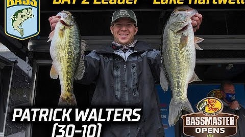 Patrick Walters takes Day 2 lead with 30+ pounds total (Bassmaster Eastern Open at Lake Hartwell)
