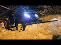 Night Time Snow Plowing | ATV &amp; Blade for the Win!