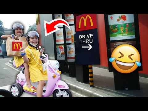 ALUNA DAN AMANDA KE DRIVE THRU NAIK MOTOR MAINAN‼️ MBAKNYA NGAKAK‼️😂 wkwkwk