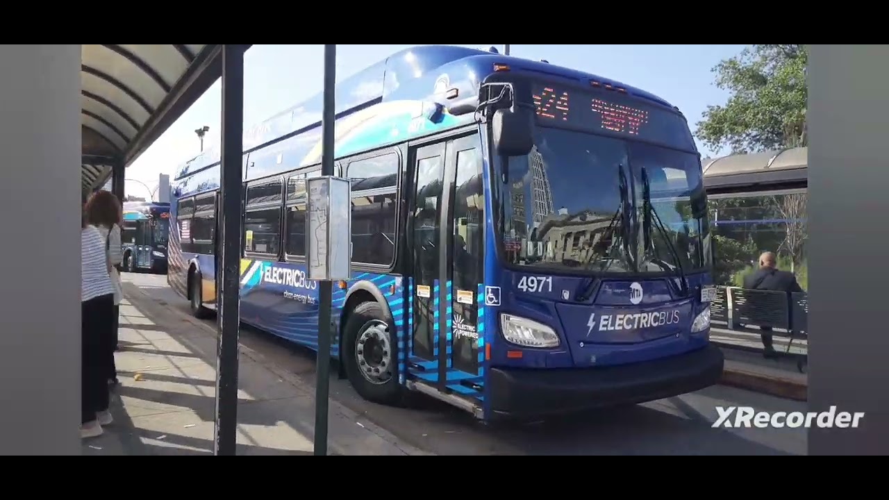 2024 New Flyer XE40 B24 Bus Leaving Metropolitan Ave Graham Ave And 2024-new-flyer-xe40-b24-bus-leaving-metropolitan-ave-graham-ave-and