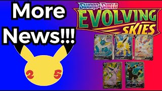 Eevee Heroes Confirmed in Evolving Skies!!! New Pokemon 25th Anniversary TCG Products! Oh My!!!