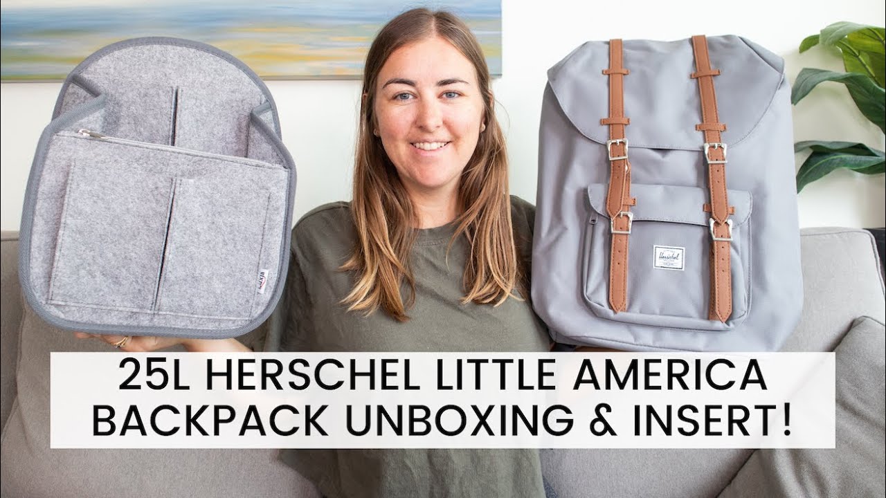 25L HERSCHEL LITTLE AMERICA BACKPACK UNBOXING & FIRST IMPRESSIONS! Plus A  Backpack Insert! - YouTube