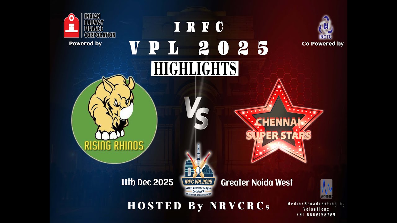 HIGHLIGHTS GAUR DAY 1 / 9TH MATCH CHENNAI SUPER STARS VS RISING RHINOS