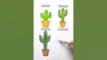 Cactus Drawing #shorts #art #drawing