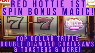 Old School Slots Presents: $15 Triple Strike $10 Red White & Blue WOF Top Dollar, Red Hottie, Cigar!