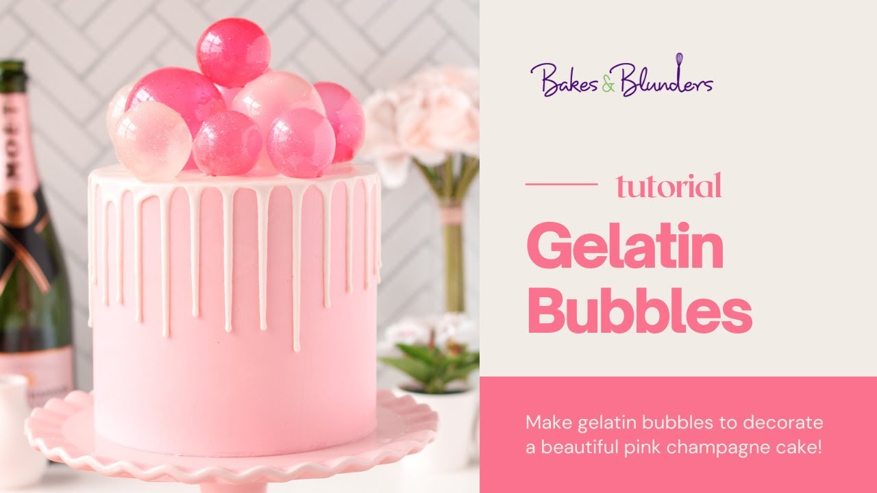 Easy to Make Gelatin Bubbles for Cake Decorating - YouTube