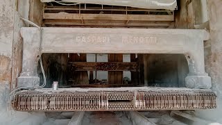 Gangsaw !! old type granite salabe cutting machine !! GASPARI MENOTTI Used Gangsaw For Granite
