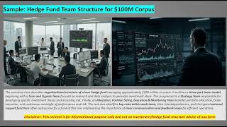 Sample: Hedge Fund Team Structure for $100M Corpus