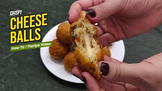 HOW TO MAKE HOMEMADE CHEESE BALLS RECIPE | Crispy and Golden Brown Cheese Balls Easy Recipe
