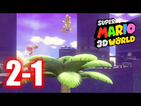 Super Mario 3D World - 2-1 Conkdor Canyon - All Stars U0026 Stamp 100% Gameplay Walkthrough