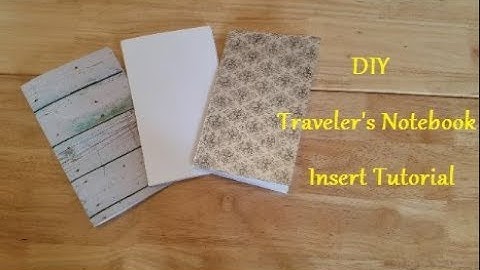 DIY Travelers Notebook Insert Tutorial