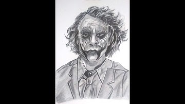 Drawing heath ledger//🃏 the dark knight step by step tutorial