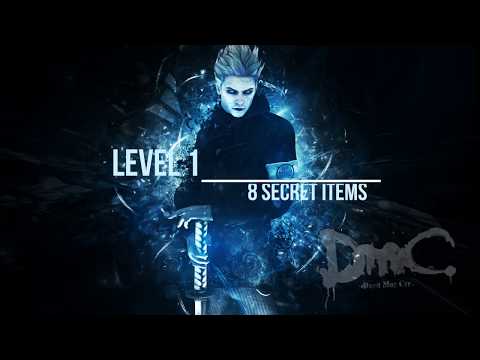 DmC Vergil's downfall - Уровень 1 все предметы. Level 1 all collectibles (Lost souls, cross parts).