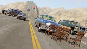 BeamNG Drive - Cars vs Road Filled With Garbage #4 (Completely Off The Rails)