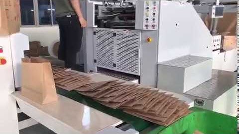 Paper Bag Making Machine WIth Two Color Printer On Lin