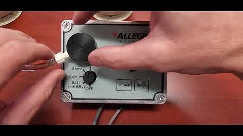 Calibrating an ALLEGRO Rotary Switch CO Monitor