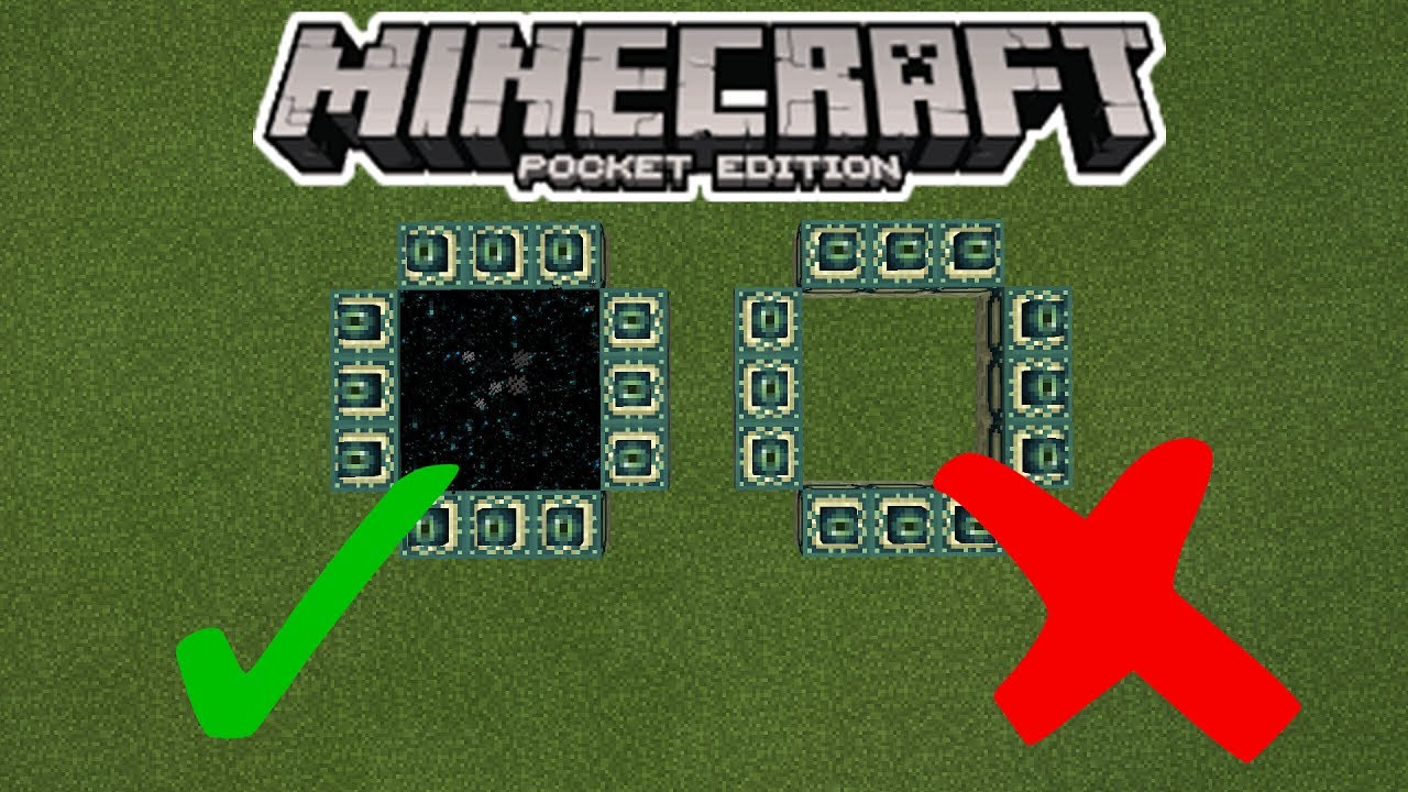 Minecraft Pocket Edition - How To Make An END PORTAL (Minecraft PE) 