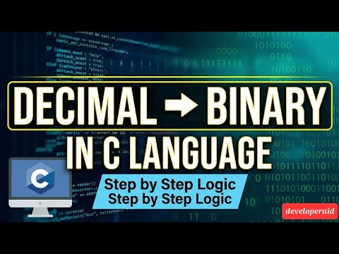 Convert Decimal to Binary in C 🔥 | Step-by-step Logic Explained | Perfect for Beginners