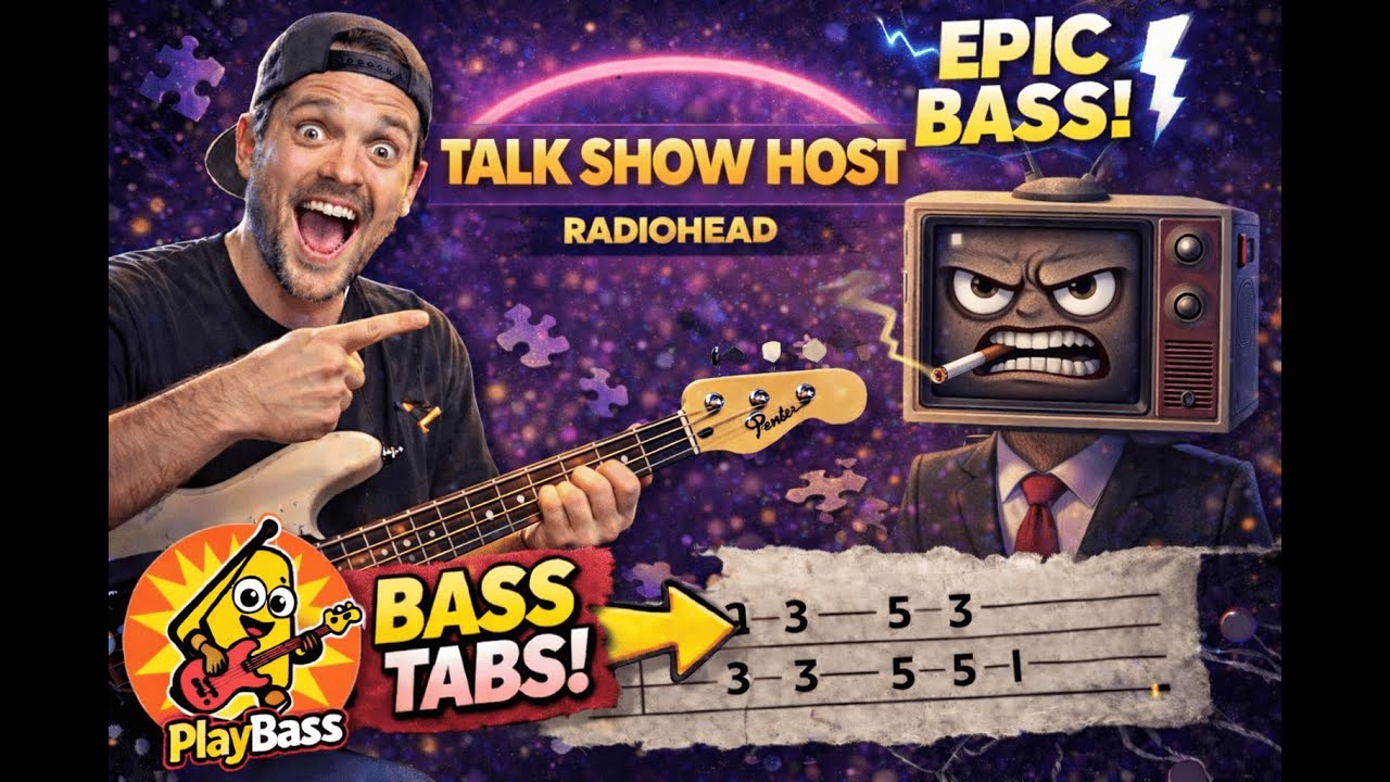 Talk Show Host (Live) - Radiohead (Bass Cover + Tabs)