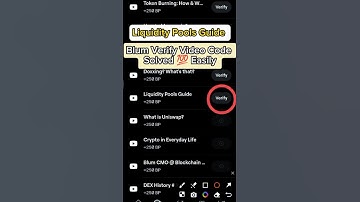 Liquidity Pools Guide | Blum Verify Video Code Solved 💯 Easily | Blum | #shortsvideos #blum #handbag